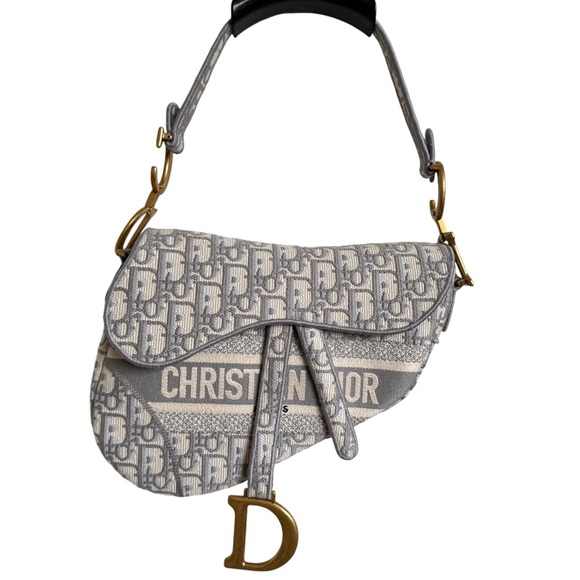 Dior Saddle Bag with Gery Dior Oblique Embroidery - Picture 2 of 10